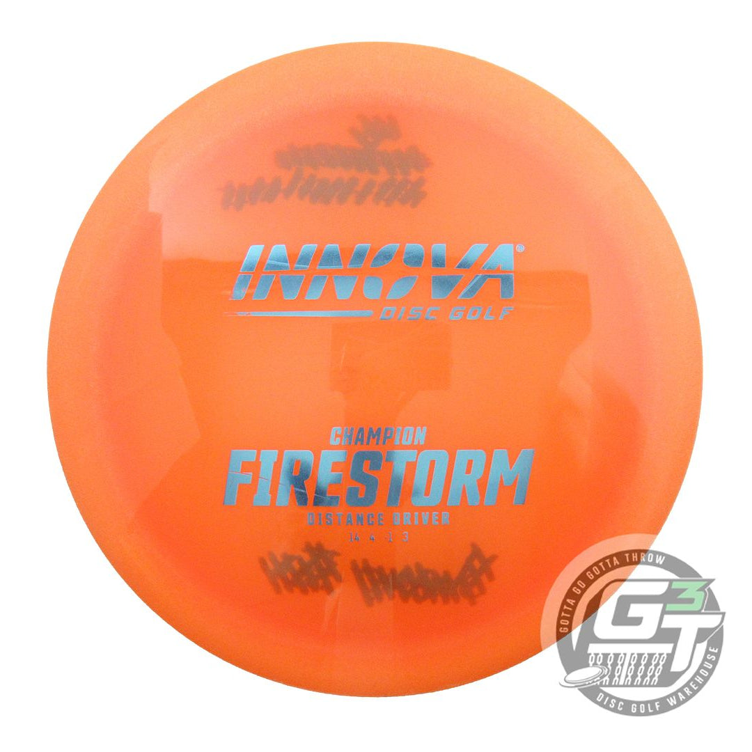 USED Innova Champion Firestorm 175g Orange Aqua Foil Distance Driver Golf Disc