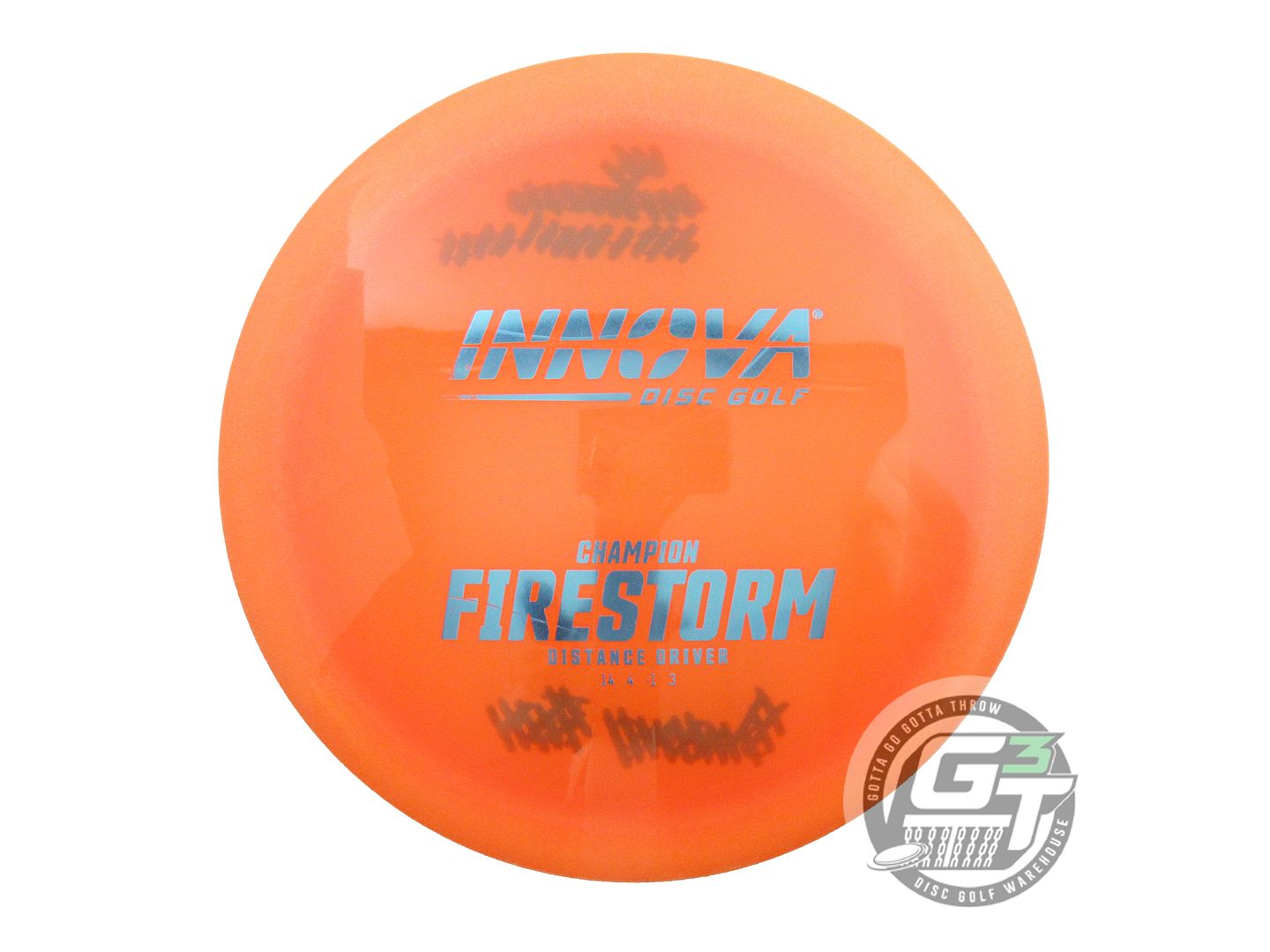 USED Innova Champion Firestorm 175g Orange Aqua Foil Distance Driver Golf Disc