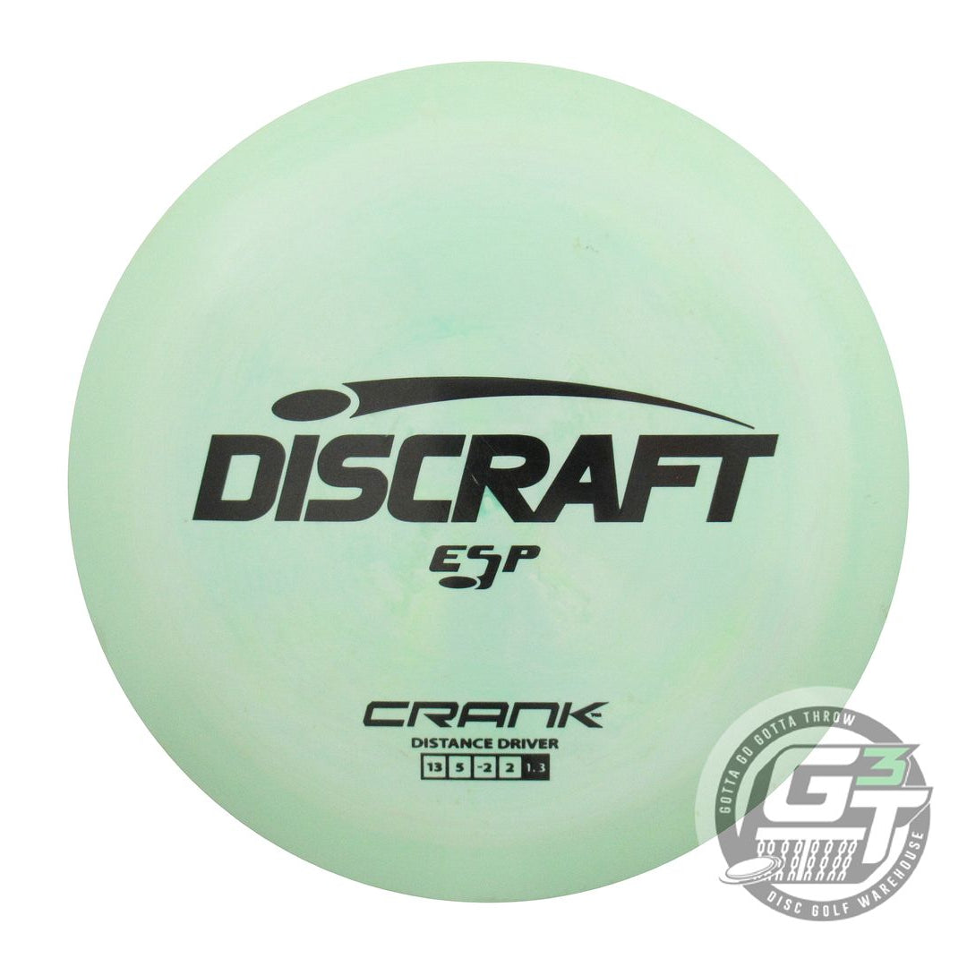 USED Discraft ESP Crank 174g Lime Black Stamp Distance Driver Golf Disc