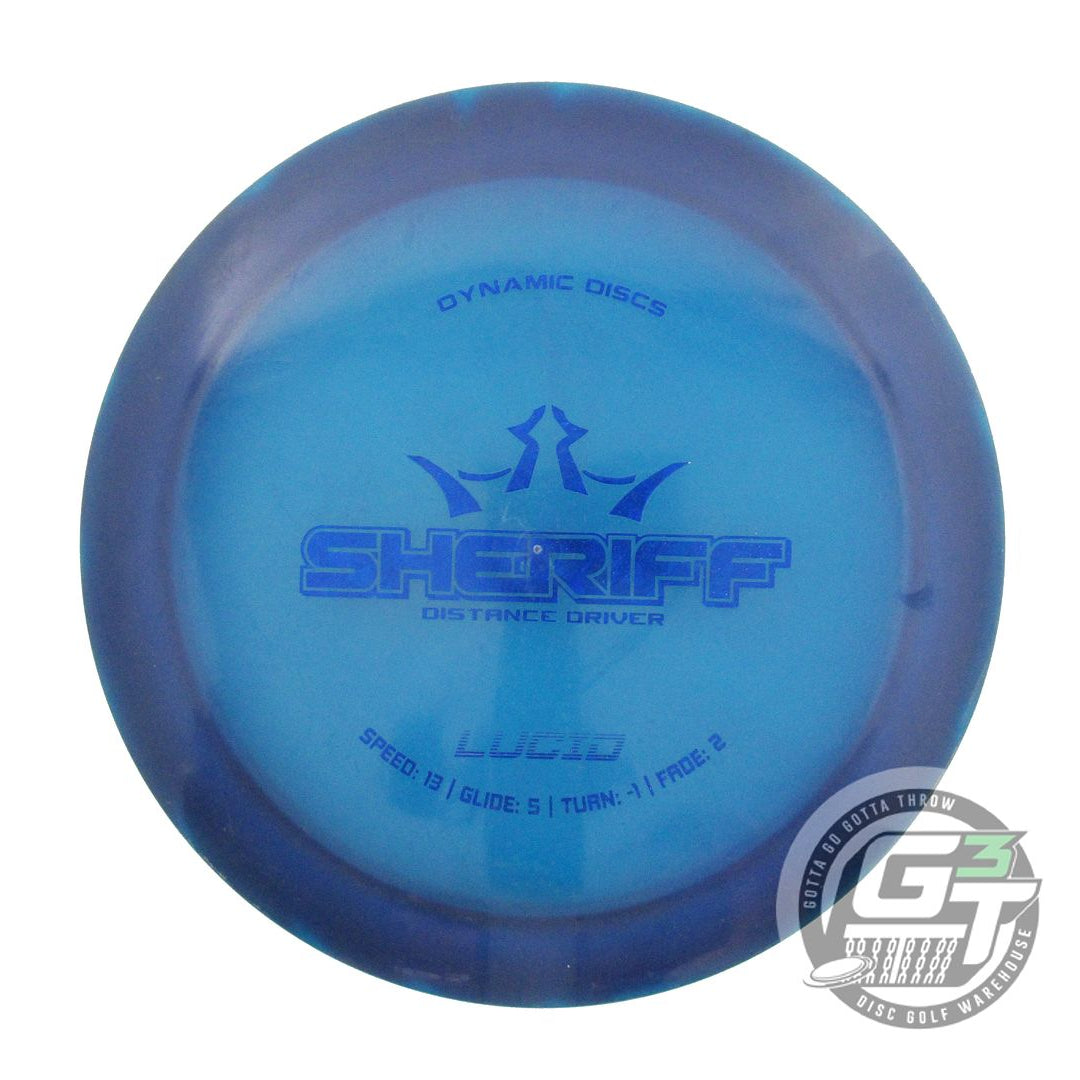 USED Dynamic Discs Lucid Sheriff 167g Blue Blue Shatter Foil Driver Golf Disc