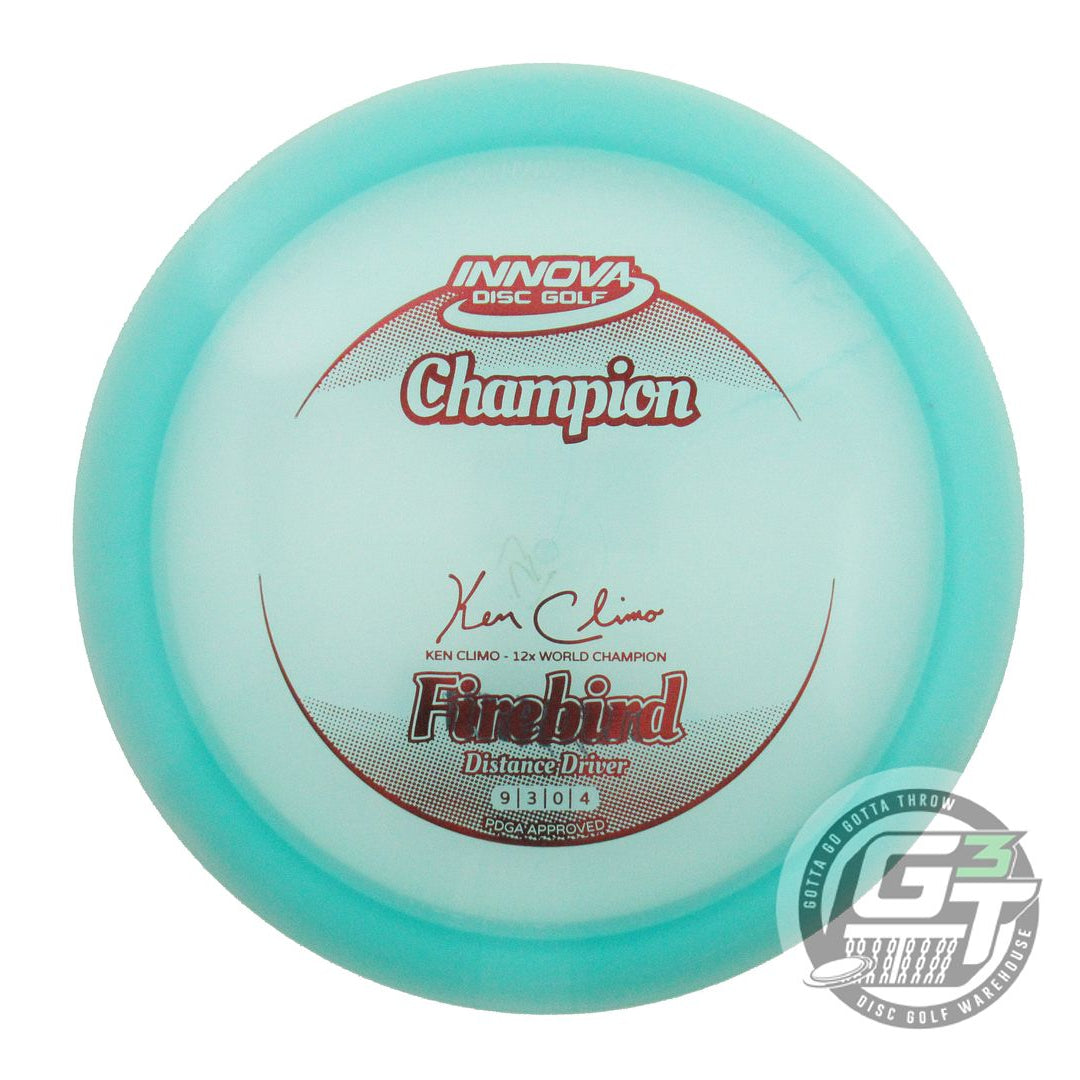 USED Innova Champion Firebird 157g Seafoam Red Foil Distance Driver Golf Disc