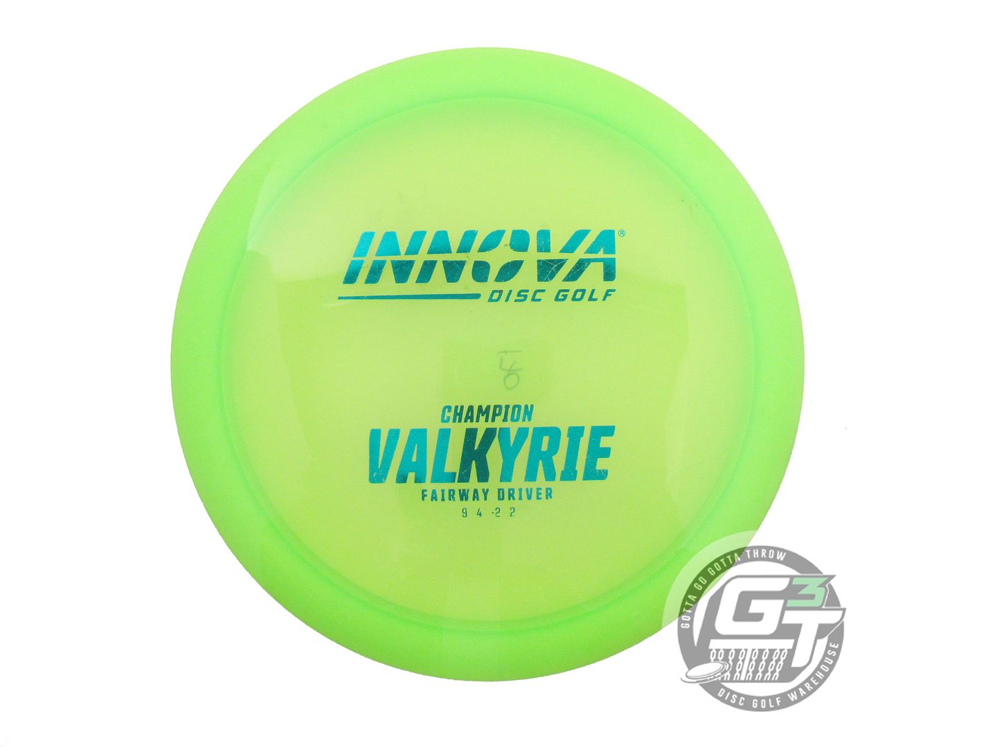 USED Innova Champion Valkyrie 170g Lime Teal Foil Distance Driver Golf Disc