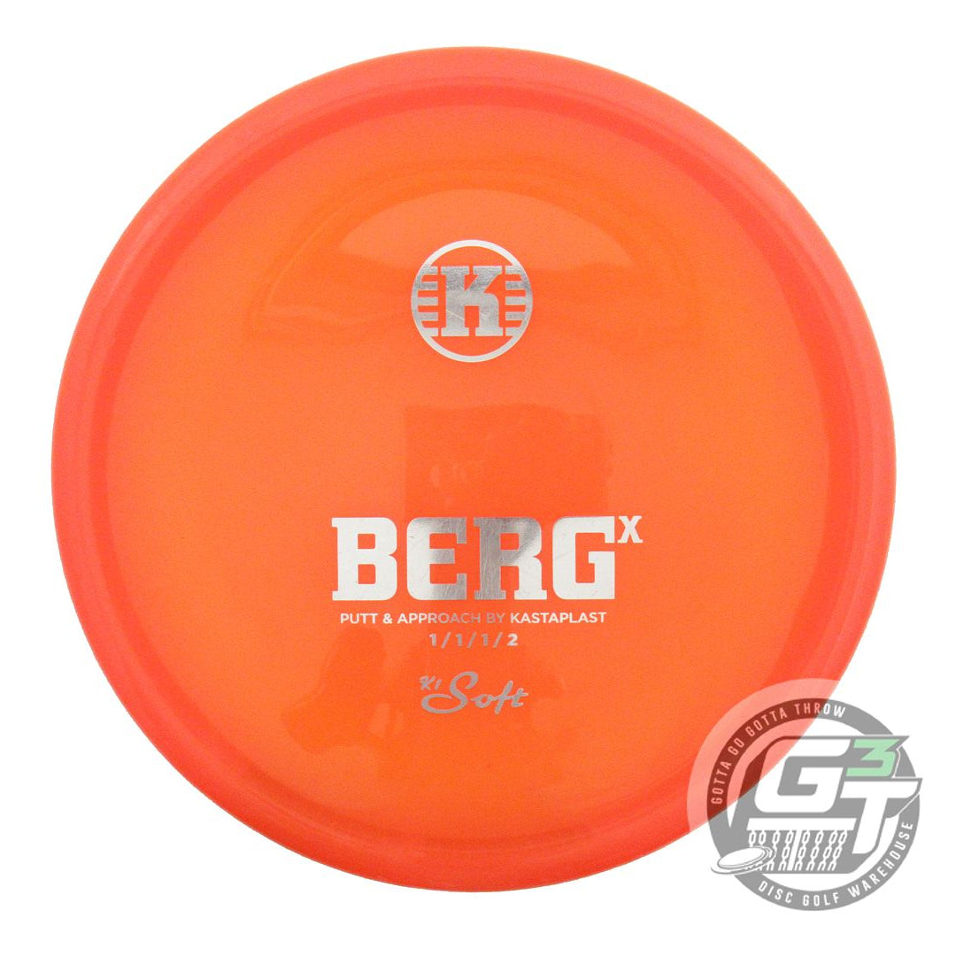 USED Kastaplast K1 Soft Berg X 174g Orange Silver Foil Putter Golf Disc