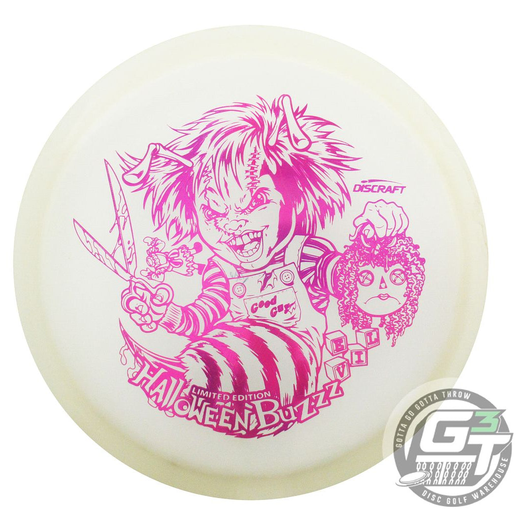 USED Discraft CHUCKY Glo Z Buzzz 176g Pink Holo Foil Midrange Golf Disc
