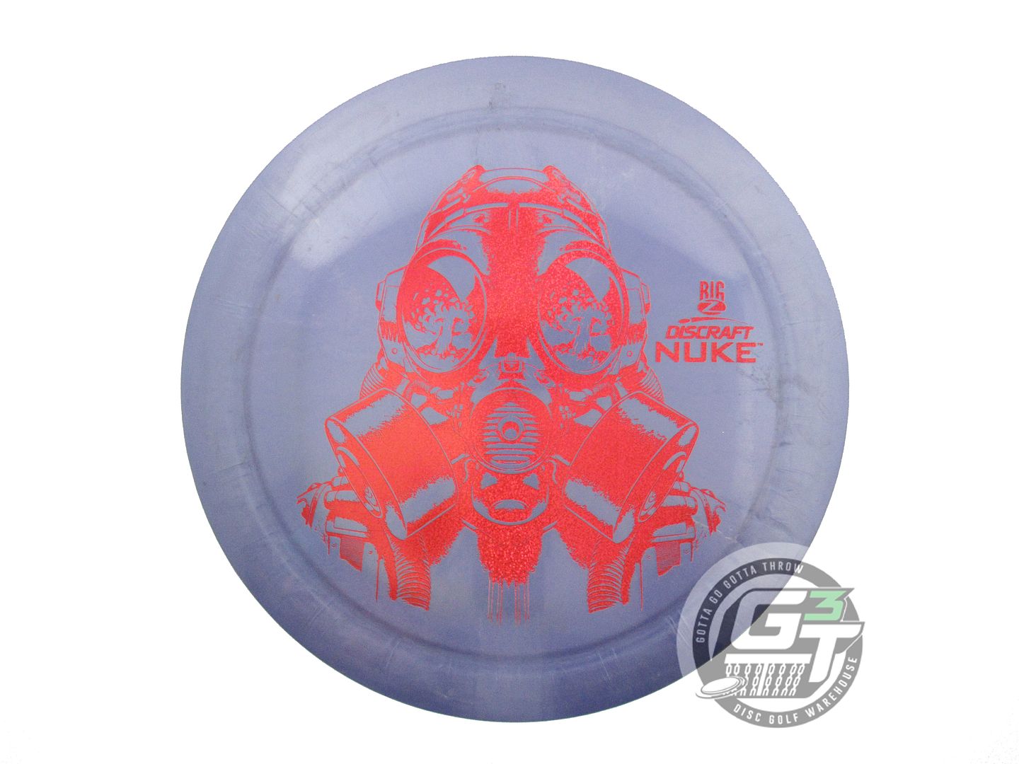 USED Discraft Big Z Nuke 174g Purple Red Glitter Foil Distance Driver Golf Disc