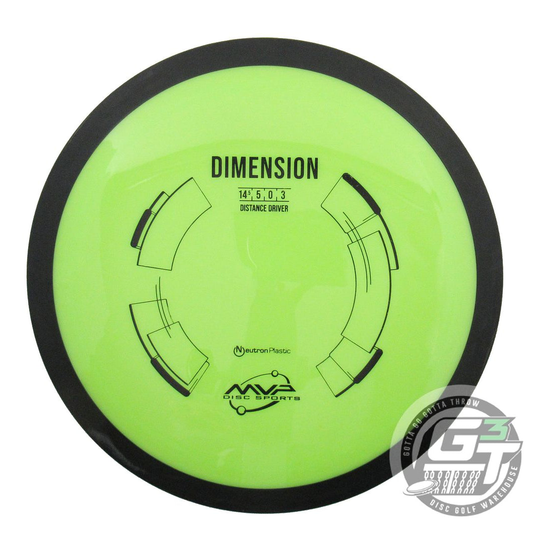 USED MVP Disc Sports Classic Neutron Dimension 171g Lime Distance Driver Disc