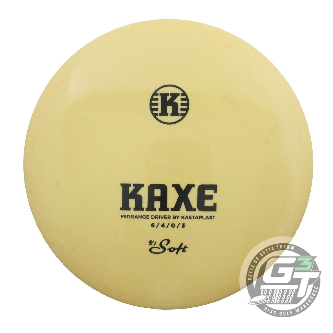USED Kastaplast K1 Soft Kaxe 172g Yellow Black Stamp Midrange Golf Disc