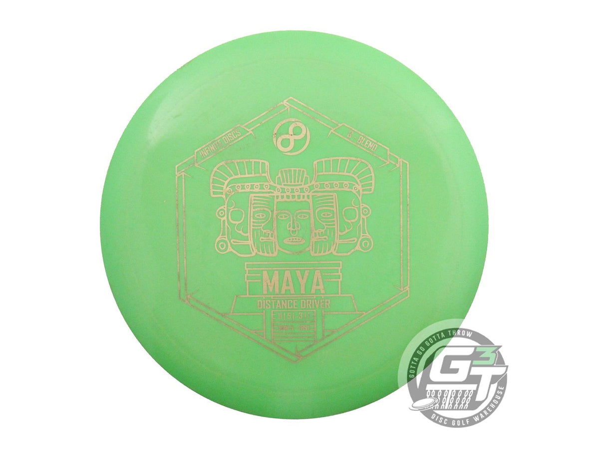 USED Infinite G-Blend Maya 168g Green Gold Foil Distance Driver Golf Disc