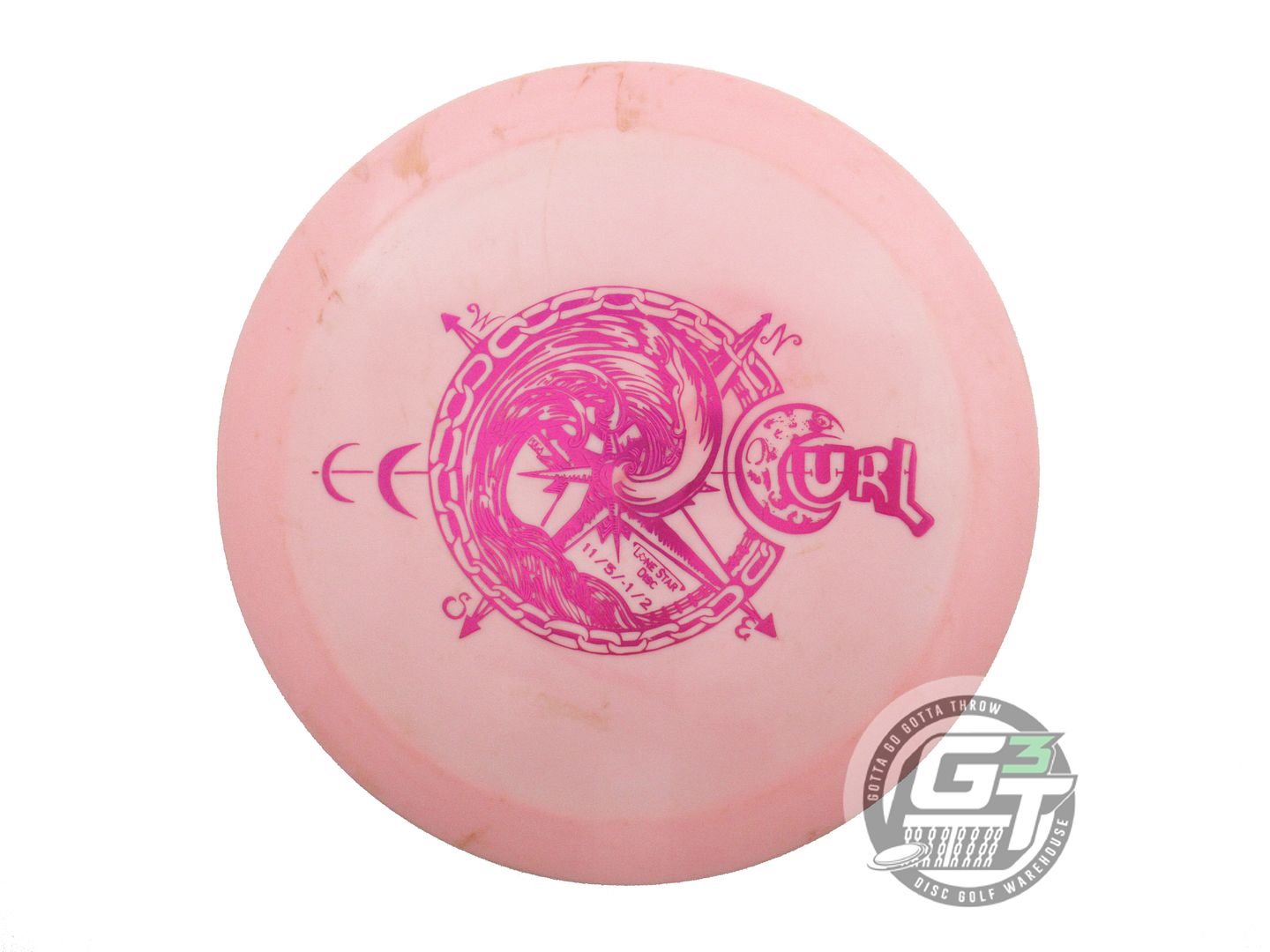 USED Lone Star COMPASS Bravo Curl 164g Pink Magenta Foil Distance Driver Disc