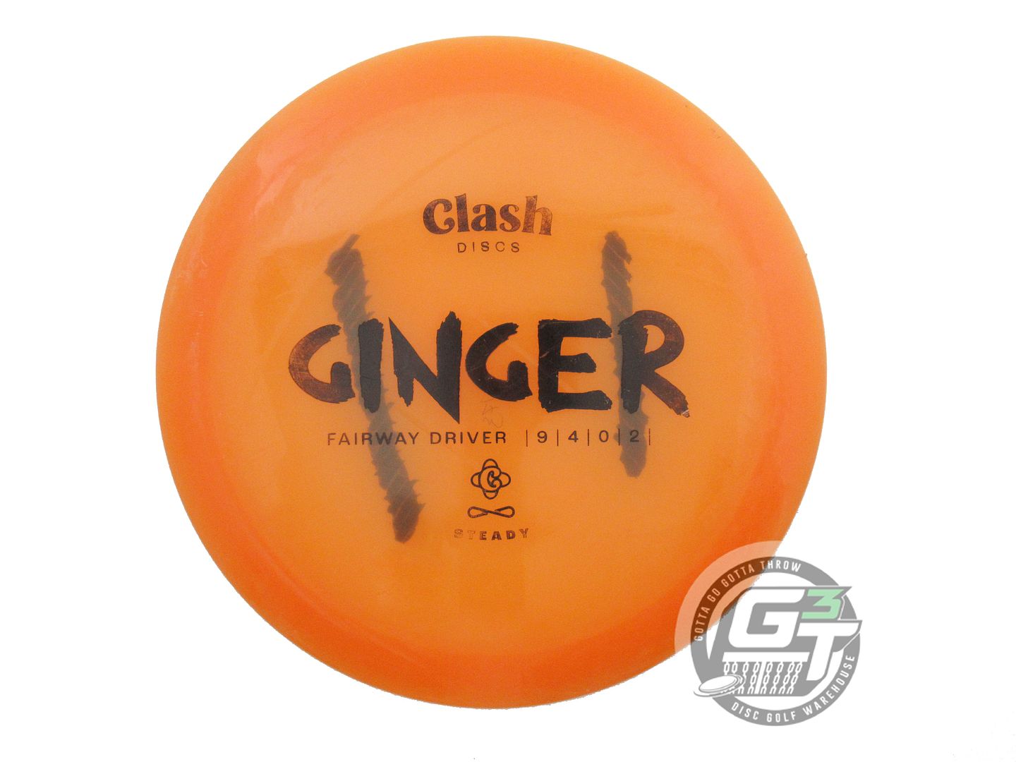 USED Clash Discs Steady Ginger 173g Orange Black Stamp Fairway Driver Golf Disc