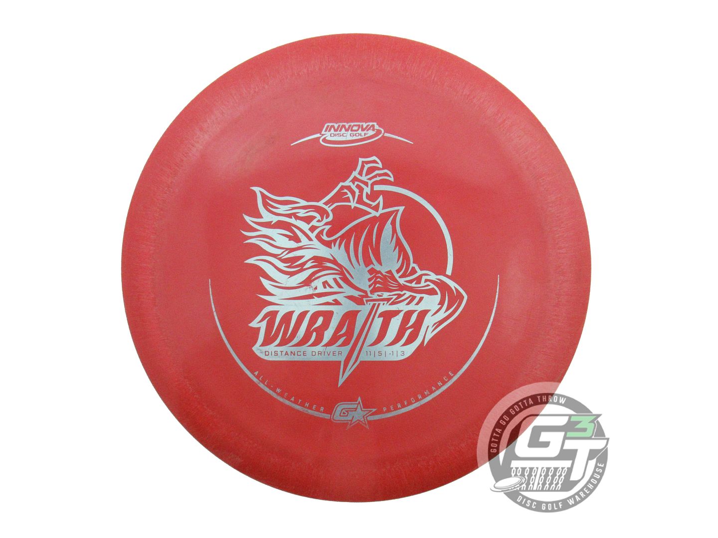 USED Innova GStar Wraith 166g Red Silver Foil Distance Driver Golf Disc