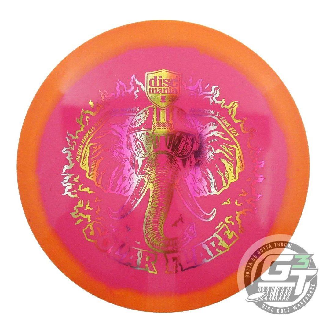 USED DiscMania SOLAR FLARE Horizon S-Line FD3 174g Orange-Pink Driver Golf Disc