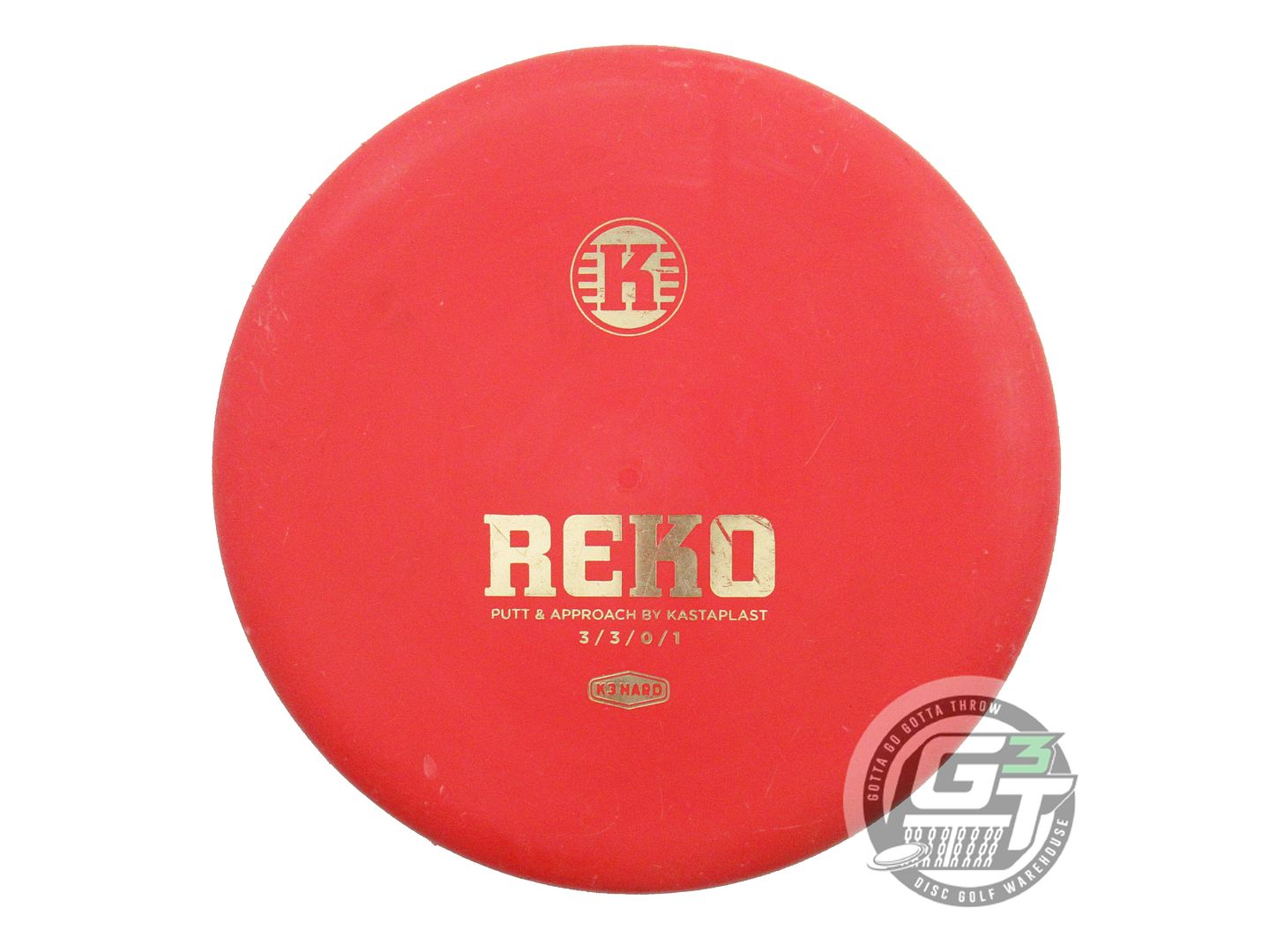 USED Kastaplast K3 Hard Reko 172g Red Gold Foil A Putter Golf Disc
