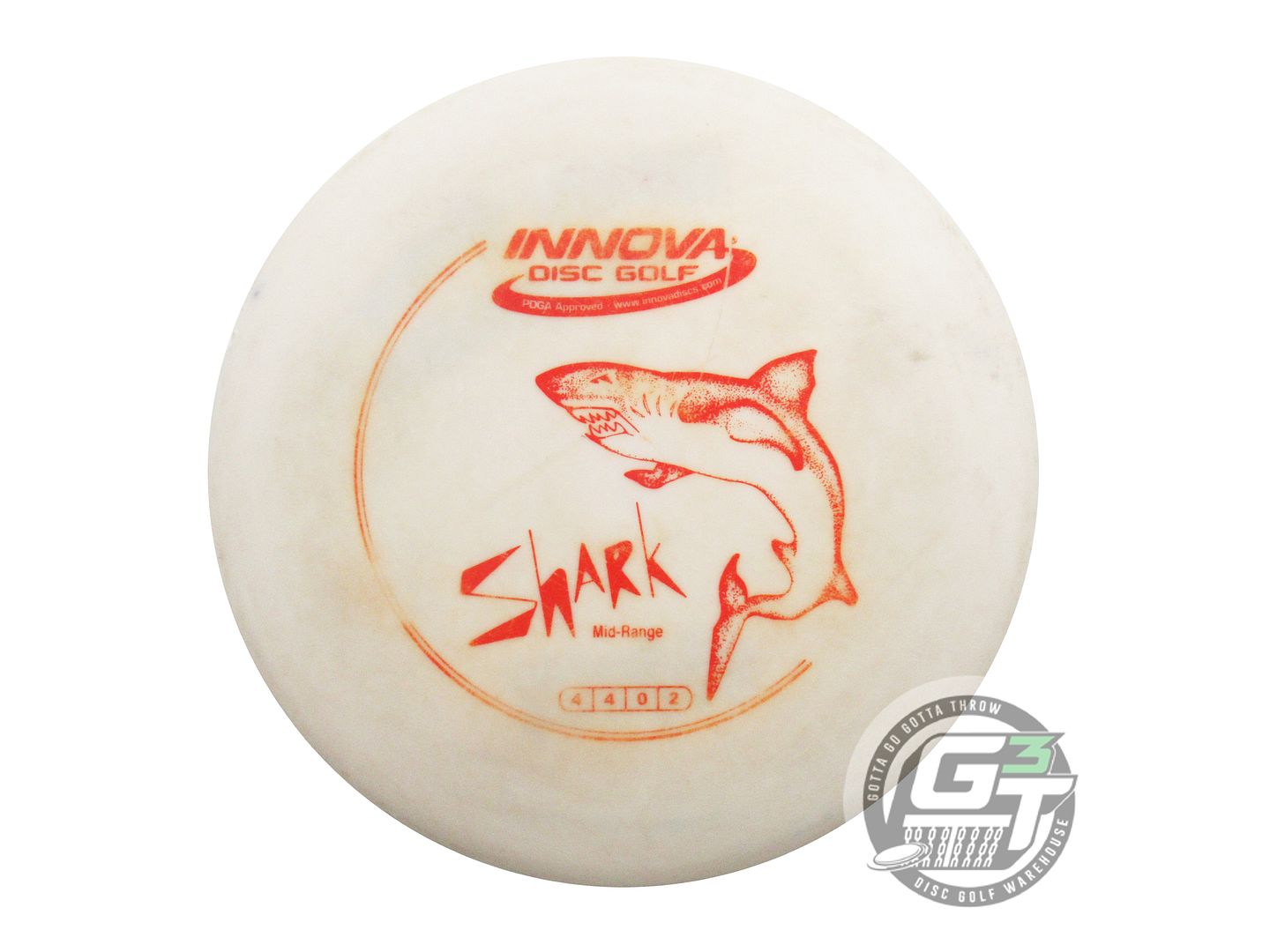 USED Innova DX Shark 168g White Red Stamp Midrange Golf Disc