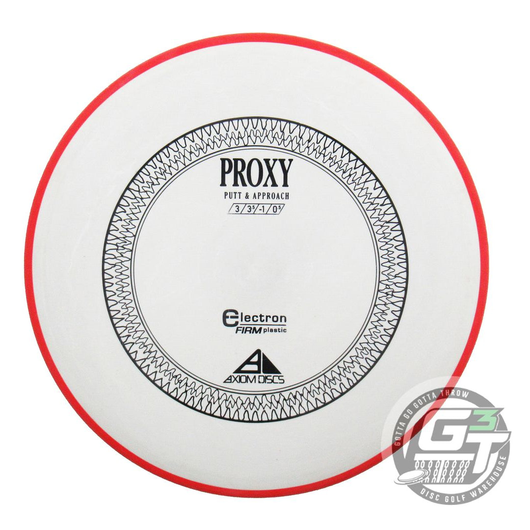 USED Axiom Discs Electron Firm Proxy 169g White Red Rim Putter Golf Disc