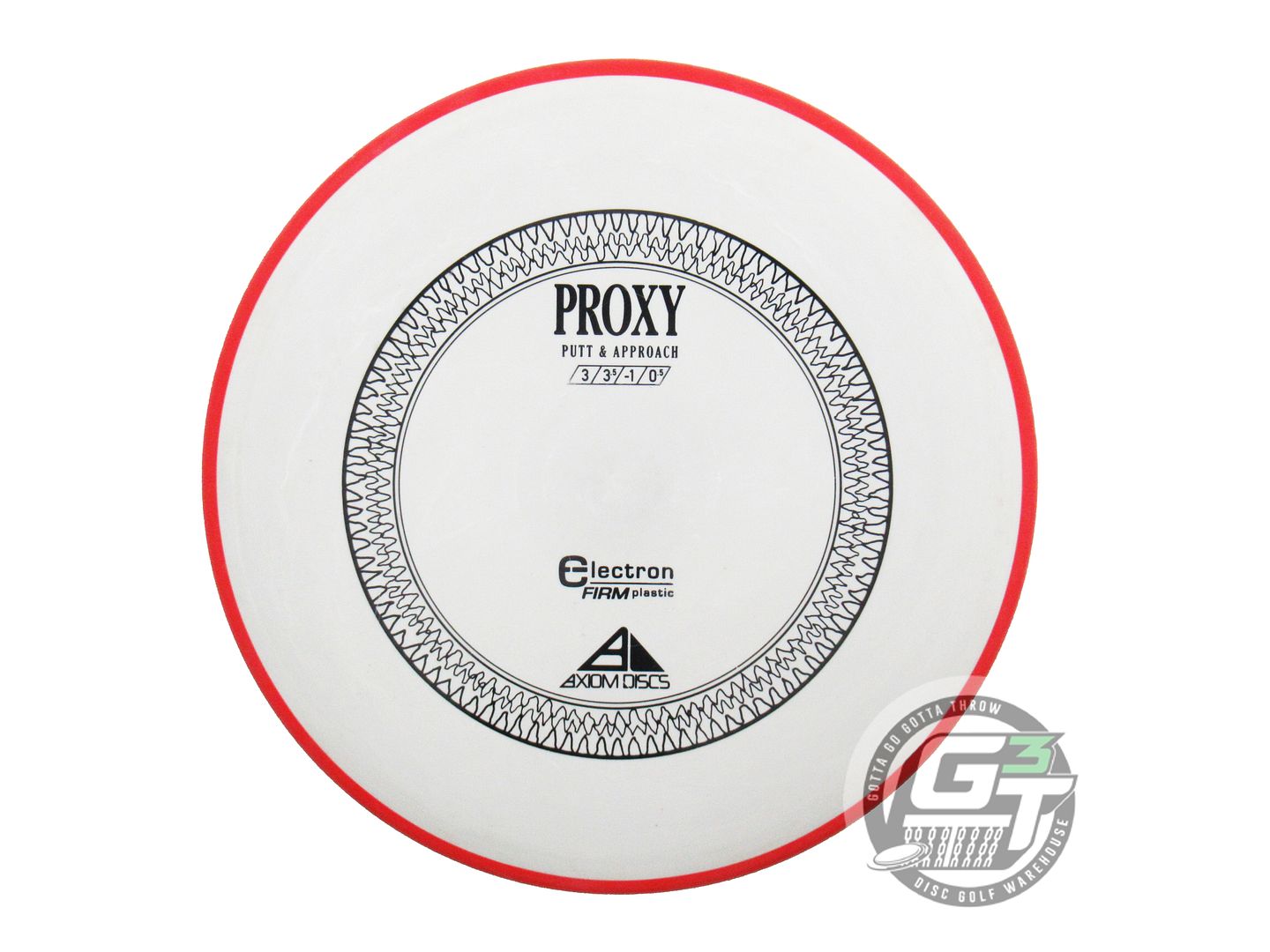 USED Axiom Discs Electron Firm Proxy 169g White Red Rim Putter Golf Disc