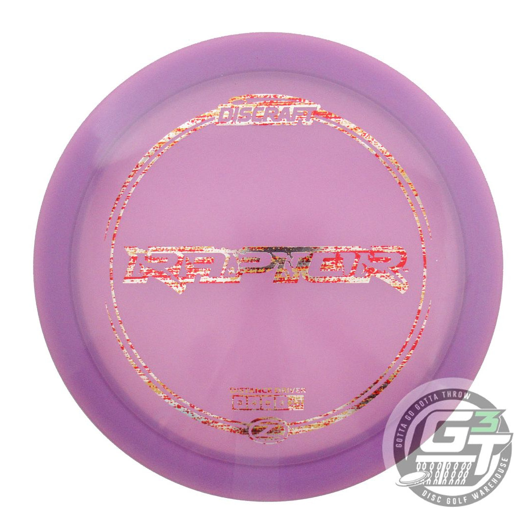 USED Discraft Z Raptor 175g Purple Red Static Foil Distance Driver Golf Disc