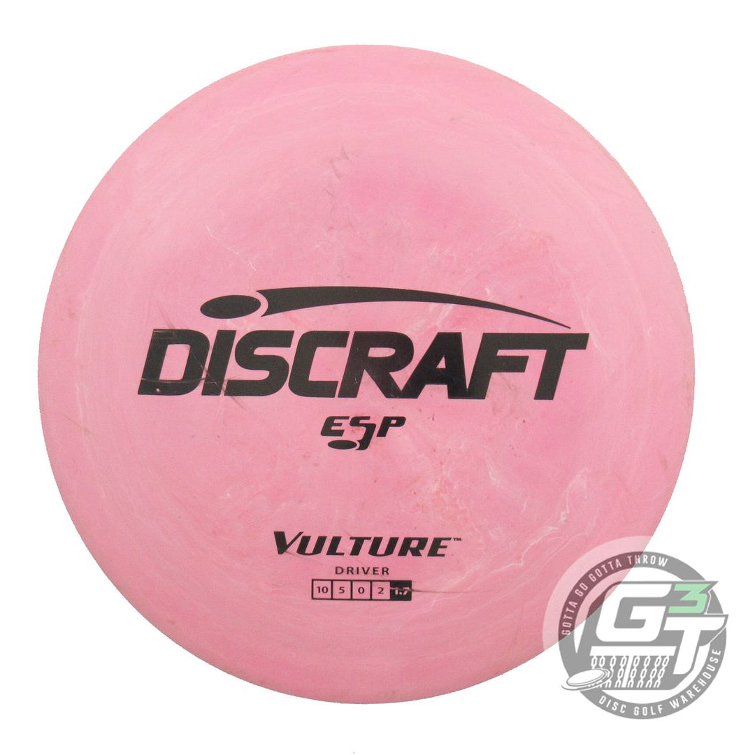 USED Discraft ESP Vulture 180g Pink Black Stamp Distance Driver Golf Disc