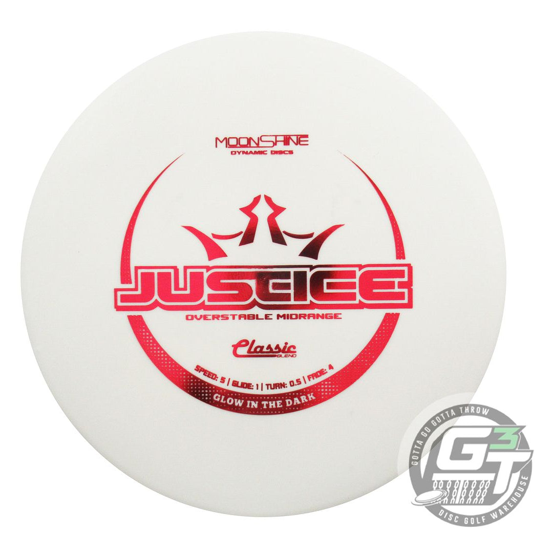 Dynamic Discs Moonshine Glow Classic Blend Justice Midrange Golf Disc (Individually Listed)