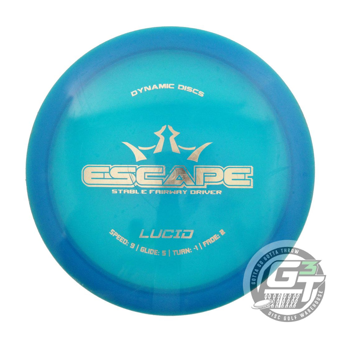 USED Dynamic Discs Lucid Escape 169g Blue Gold Foil Fairway Driver Golf Disc