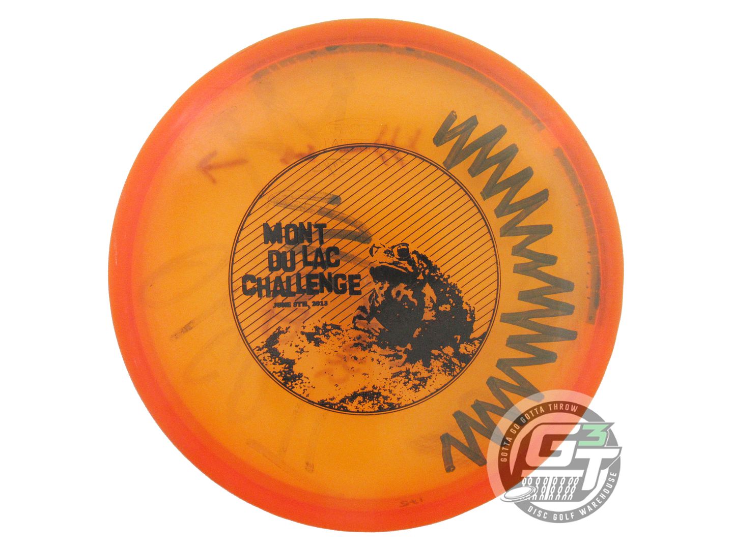 USED Discraft CryZtal Comet 175g Orange Black Stamp Midrange Golf Disc