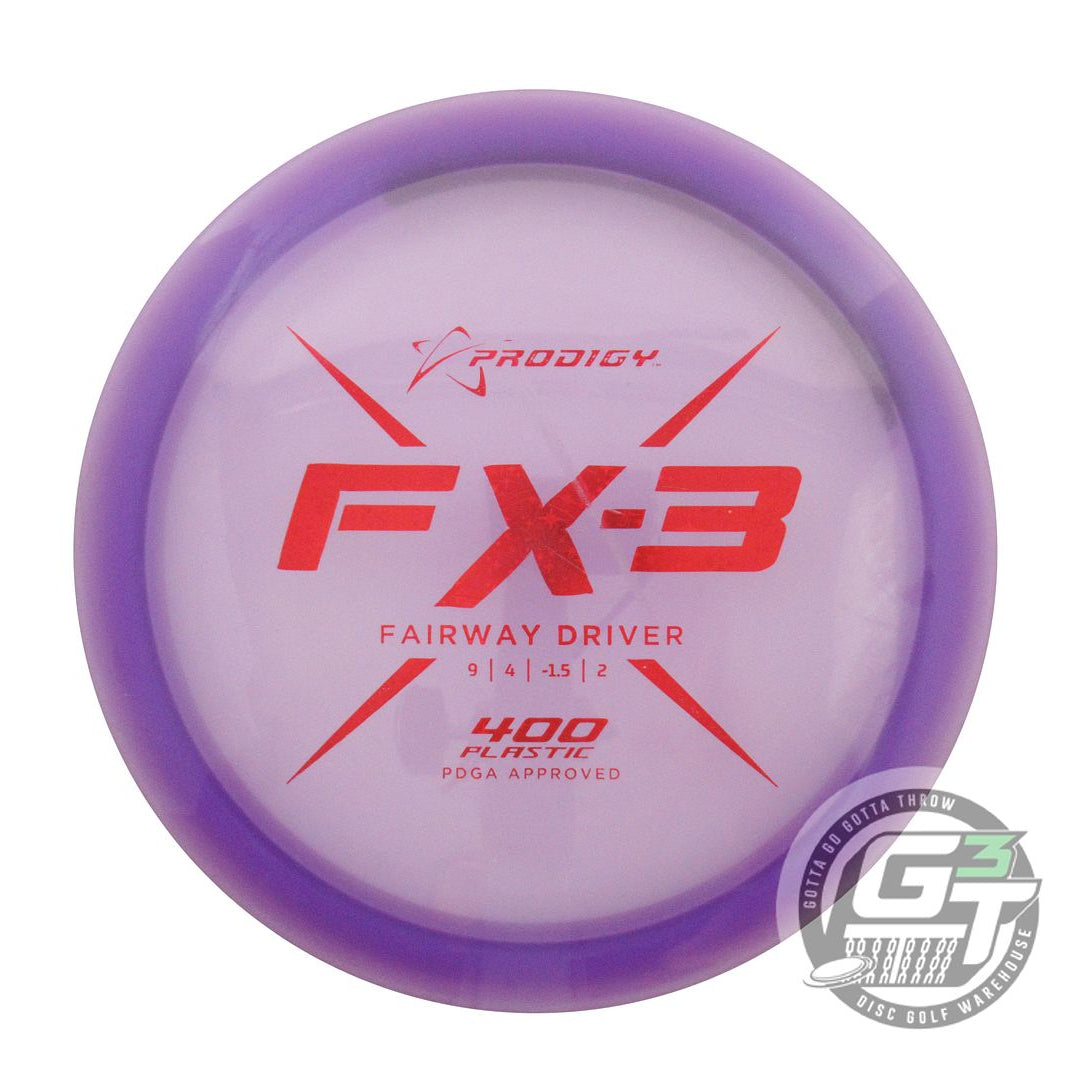 USED Prodigy Discs 400 FX3 175g Purple Red Star Foil Fairway Driver Golf Disc