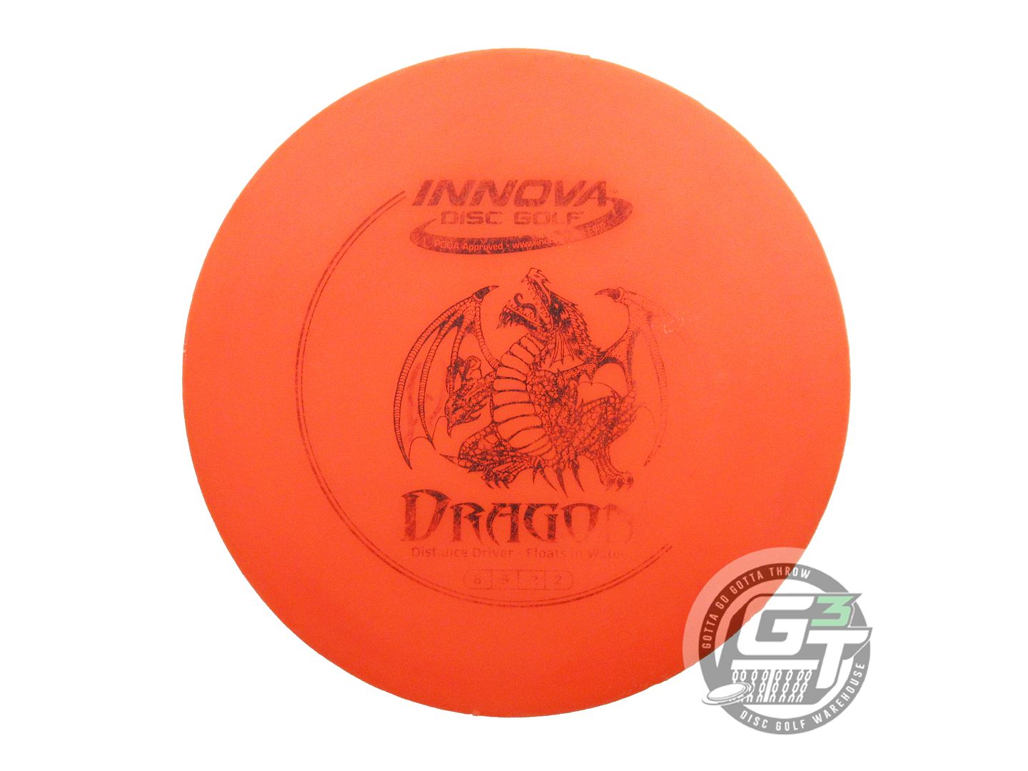 USED Innova DX Dragon 165g Orange Black Stamp Distance Driver Golf Disc
