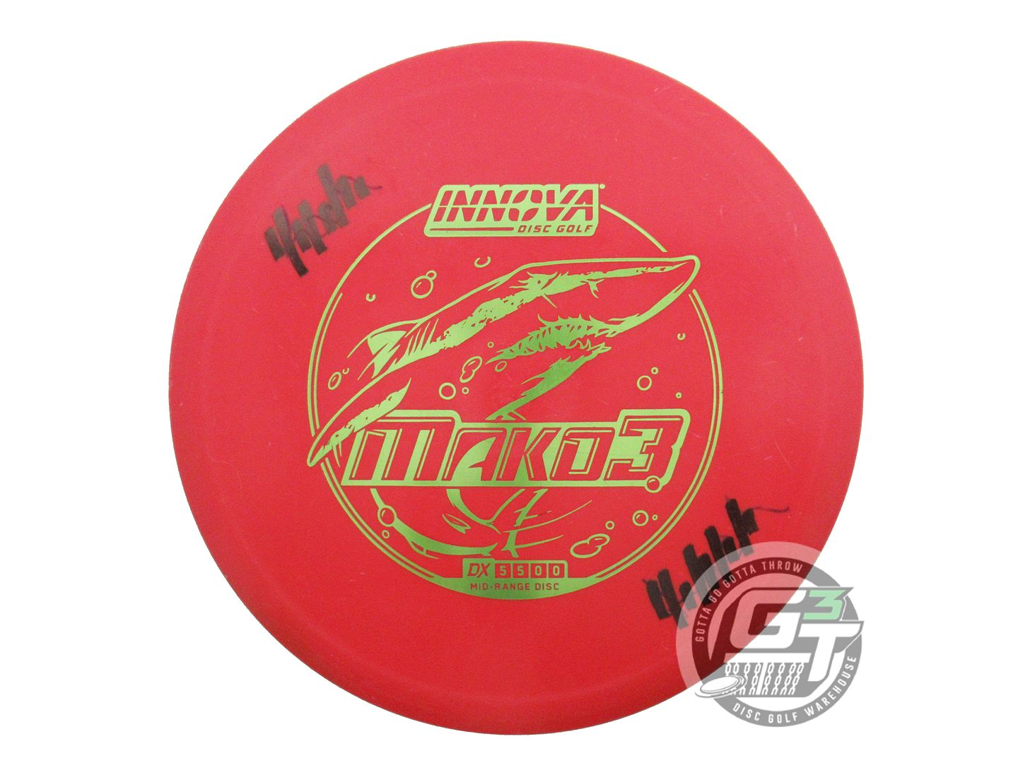 USED Innova DX Mako3 173g Red Green Foil Midrange Golf Disc