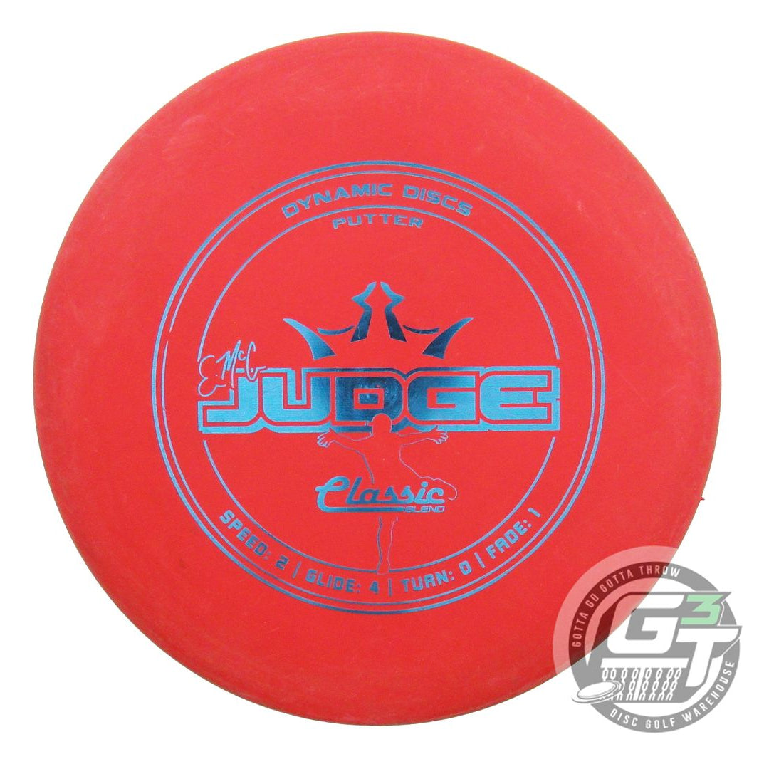 USED Dynamic Discs Classic Blend EMAC Judge 173g Red Blue Foil A Putter Disc