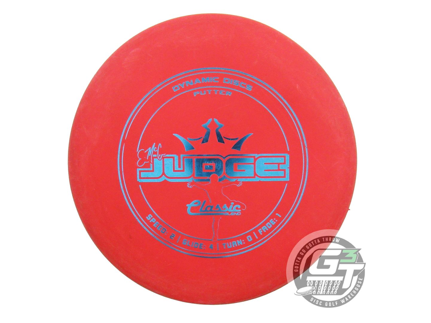 USED Dynamic Discs Classic Blend EMAC Judge 173g Red Blue Foil A Putter Disc