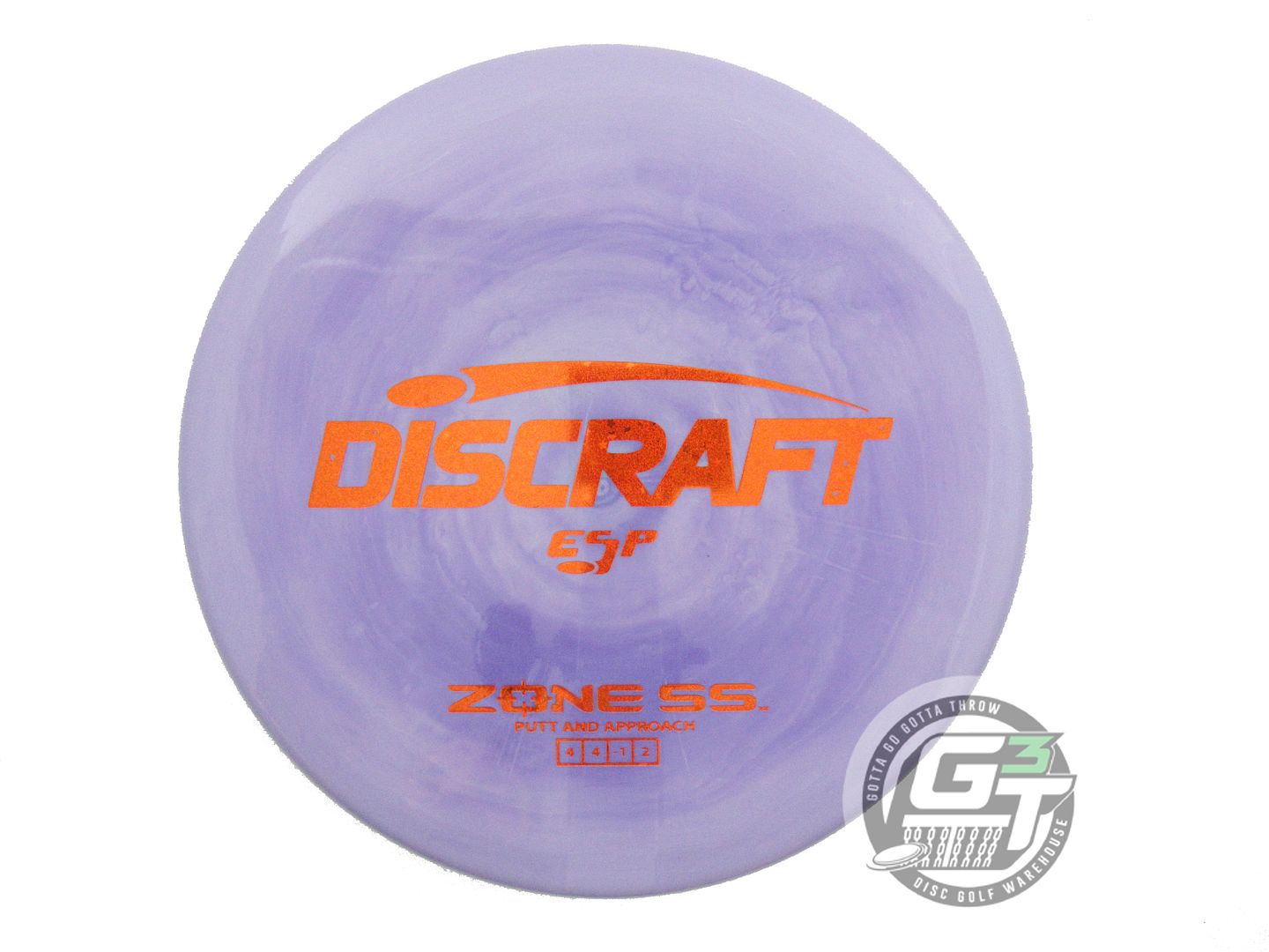 USED Discraft ESP Zone SS 176g Purple Orange Star Foil Putter Golf Disc