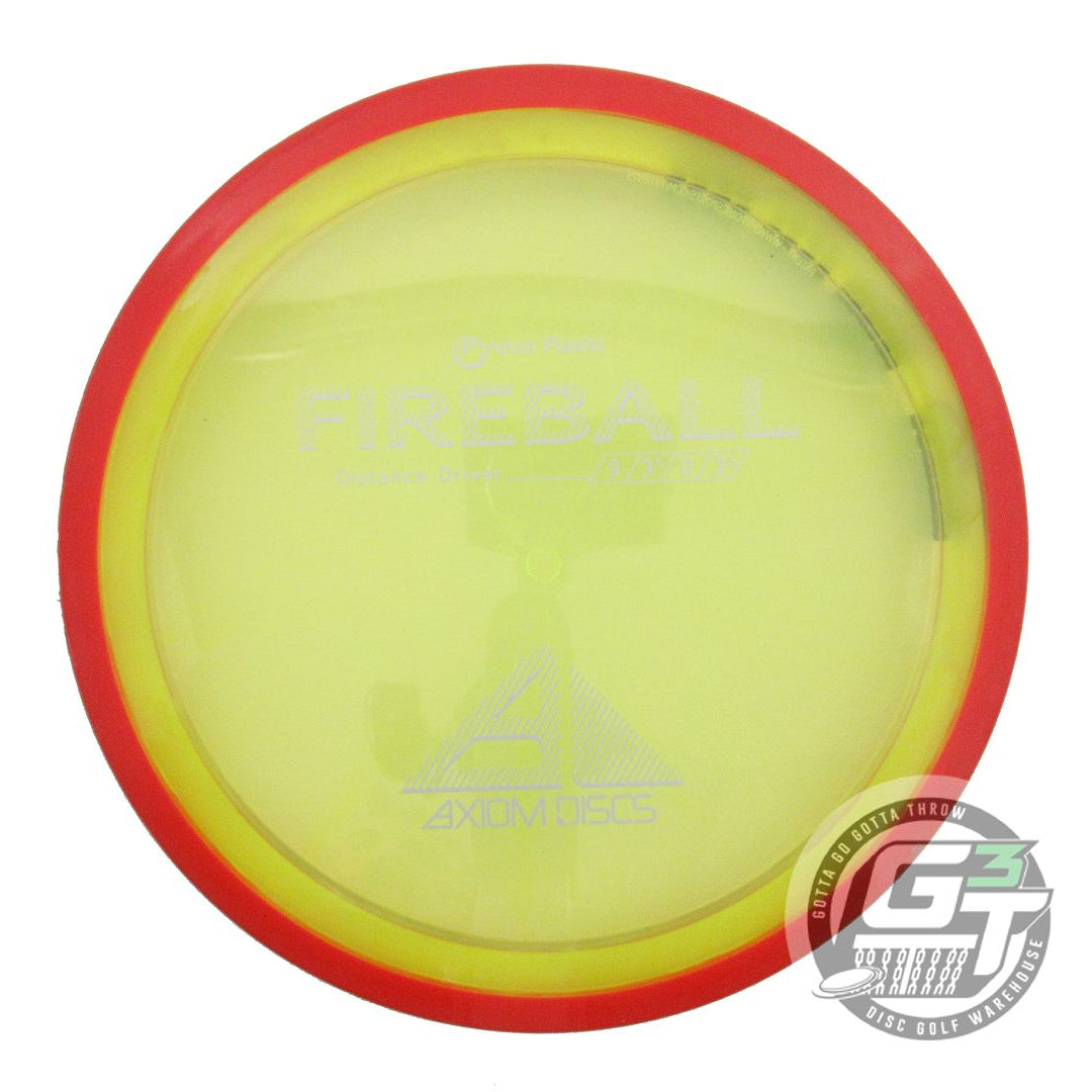 USED Axiom Discs Proton Fireball 168g Yellow Red Rim Distance Driver Golf Disc
