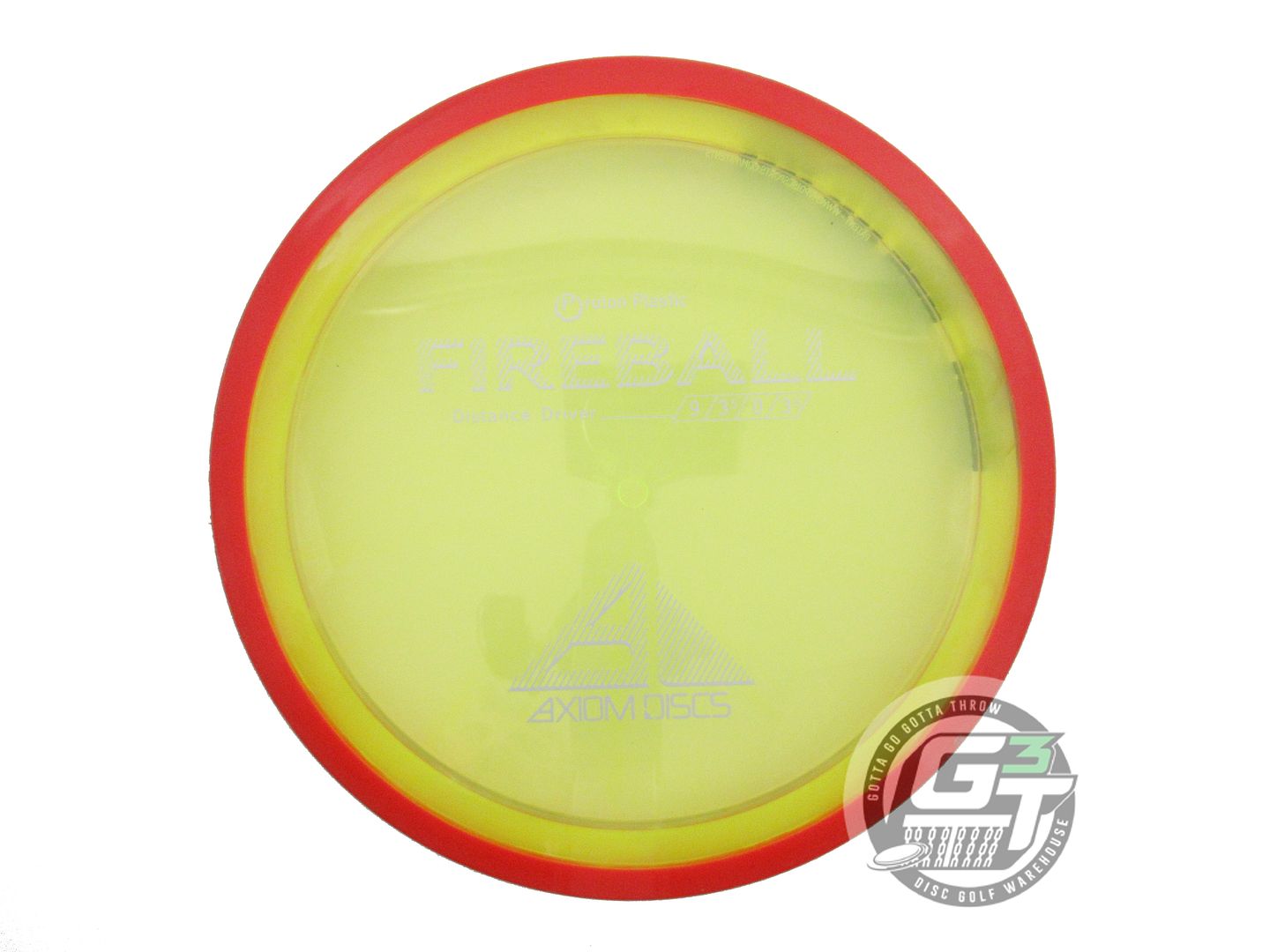 USED Axiom Discs Proton Fireball 168g Yellow Red Rim Distance Driver Golf Disc