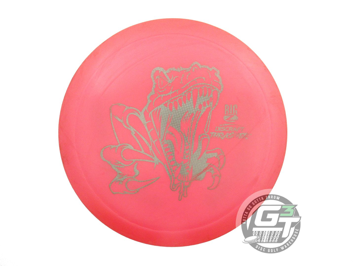 USED Discraft Big Z Thrasher 173g Pink Gray Weave Foil Distance Driver Golf Disc