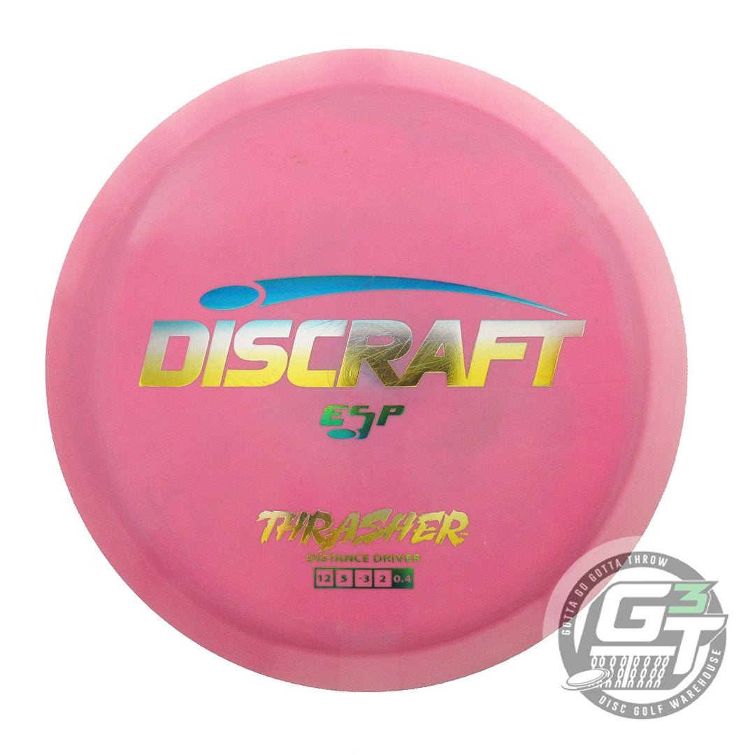 USED Discraft ESP Thrasher 175g Pink Sunrise Foil Distance Driver Golf Disc