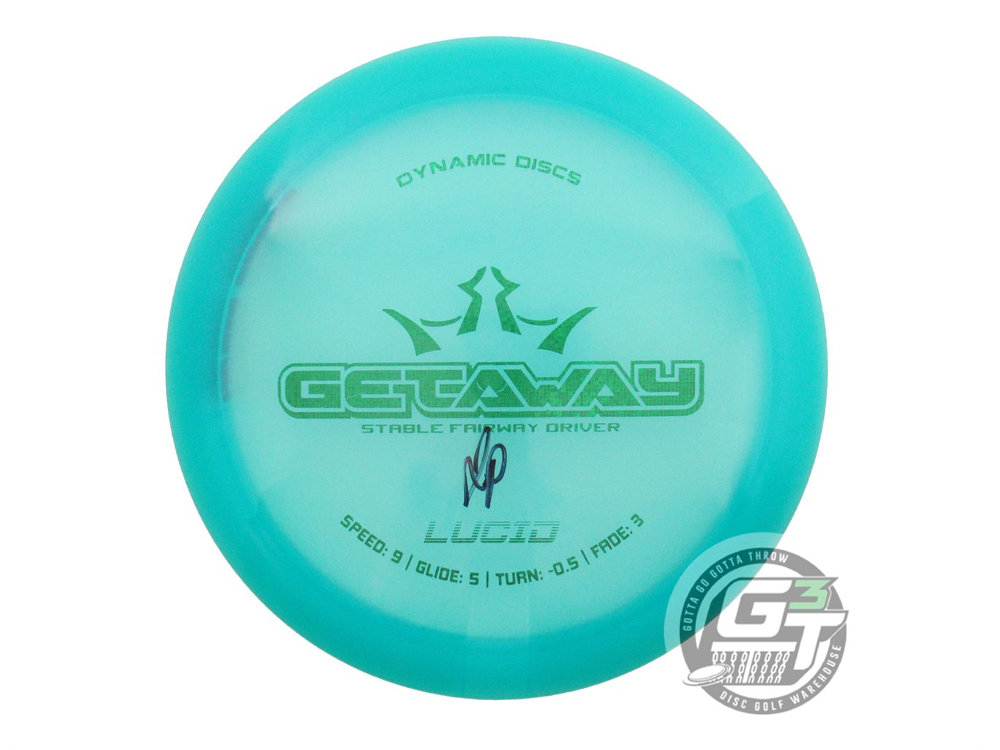USED Dynamic Discs Lucid Getaway 175g Teal Green Matrix Foil Driver Disc