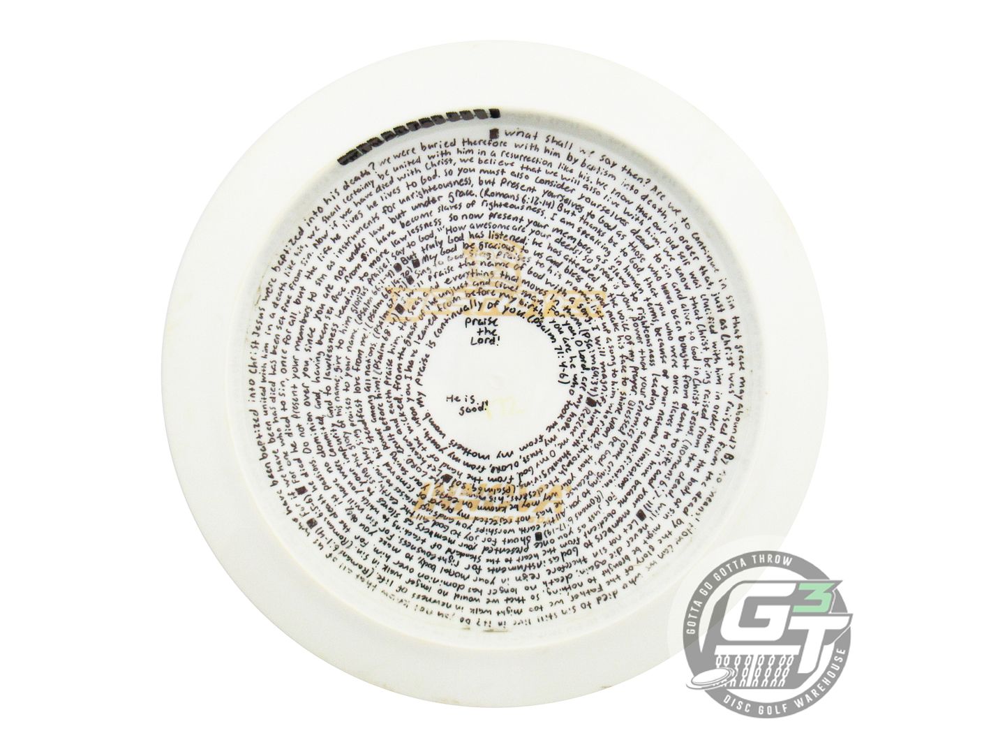 USED Innova Backstamp Star Destroyer 173g White SCRIPTURE QUOTE Driver Disc