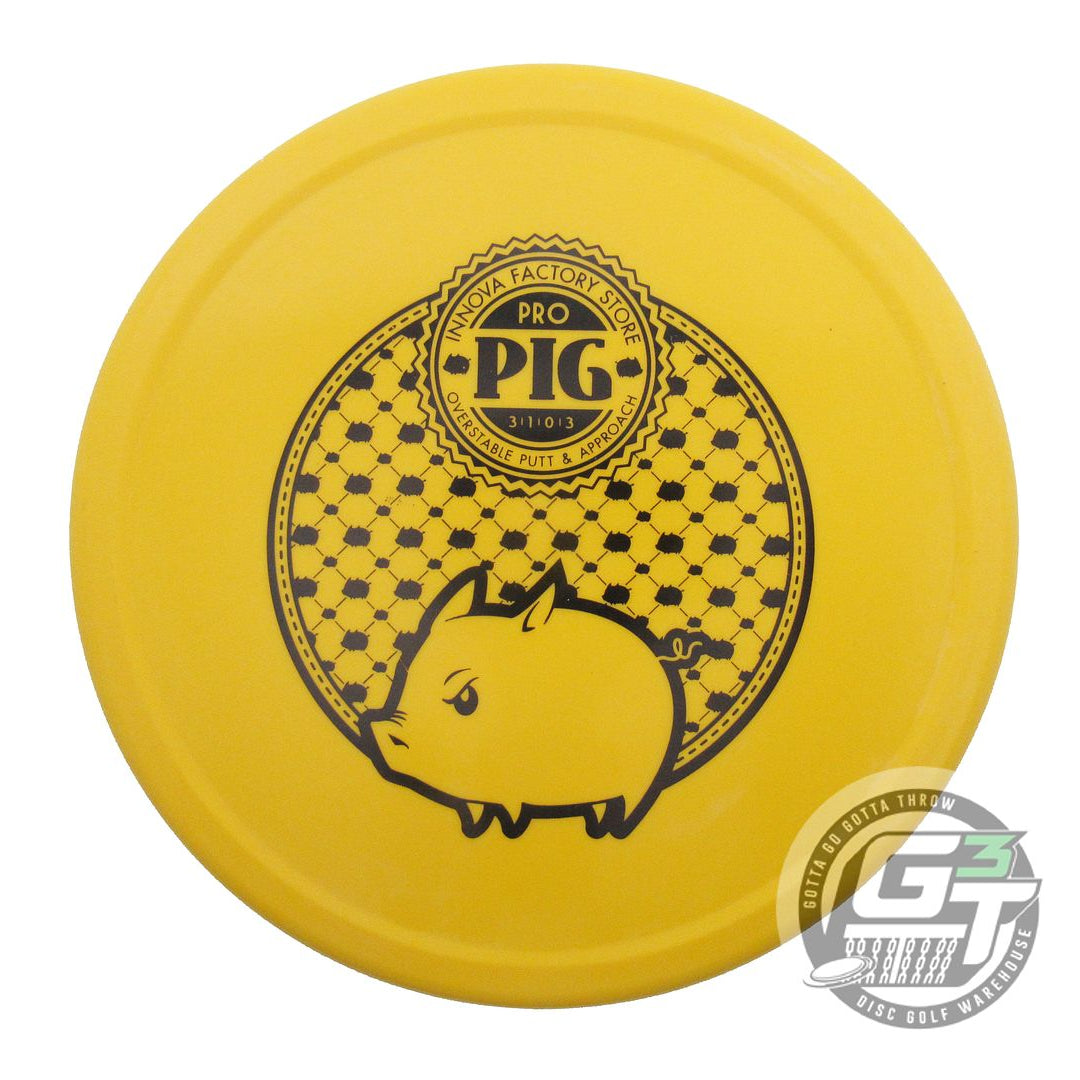 NOS Innova Stiff Pro Pig 171g Yellow Black Stamp Putter Golf Disc