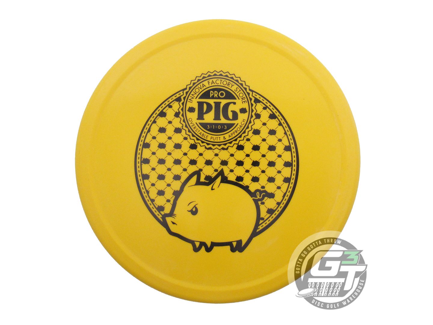 NOS Innova Stiff Pro Pig 171g Yellow Black Stamp Putter Golf Disc
