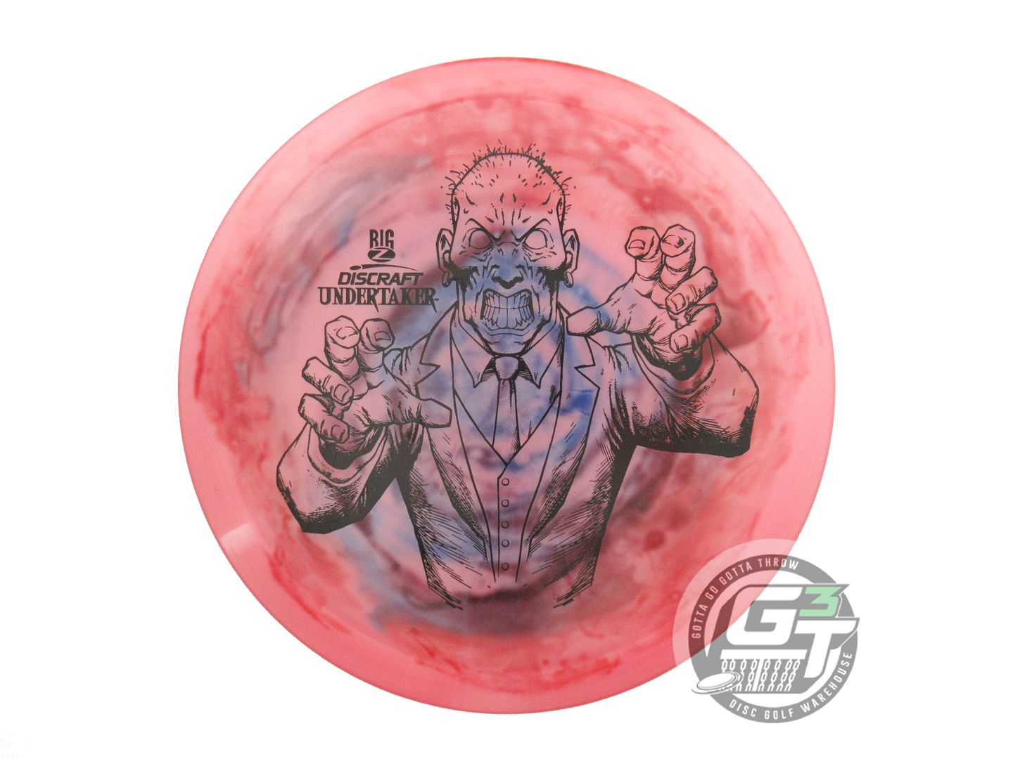 USED Discraft Big Z Undertaker 174g Pink HOME DYED Distance Driver Golf Disc