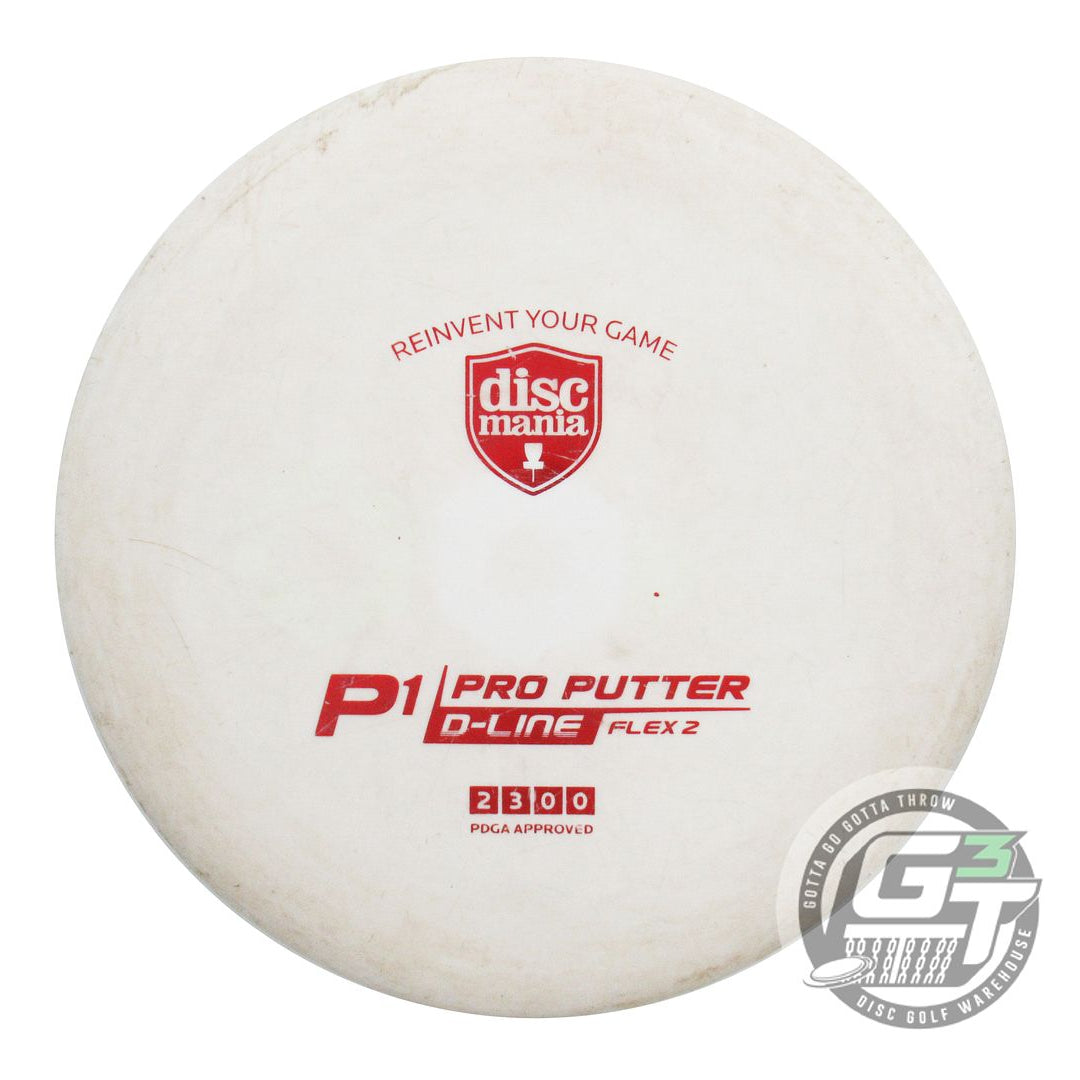 USED DiscMania D-Line Flex 2 P2 174g White Red Foil Putter Golf Disc