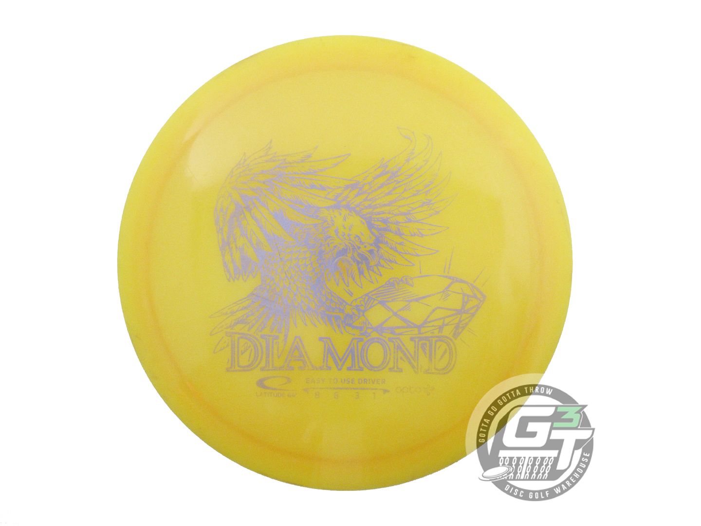 USED Latitude 64 Opto AIR Diamond 147g Yellow Lilac Foil Fairway Driver Disc