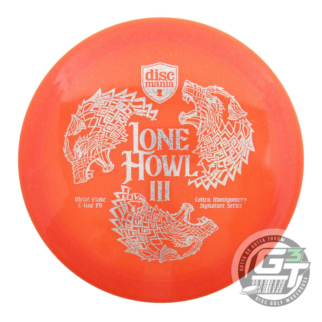 USED DiscMania LONE HOWL 3 Metal Flake C-Line PD 173g Orange Driver Golf Disc