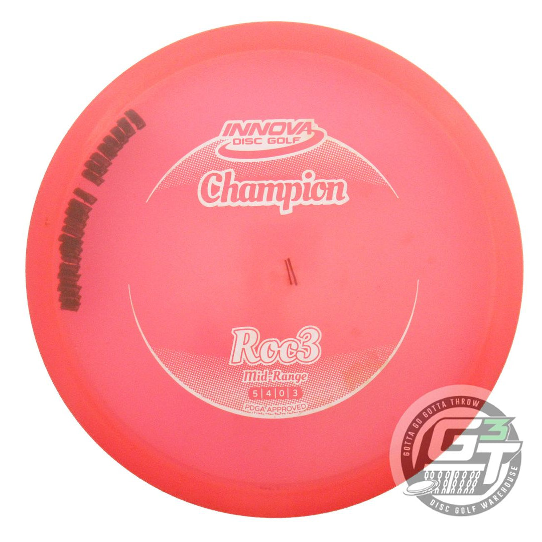 USED Innova Champion Roc3 174g Pink White Stamp Midrange Golf Disc