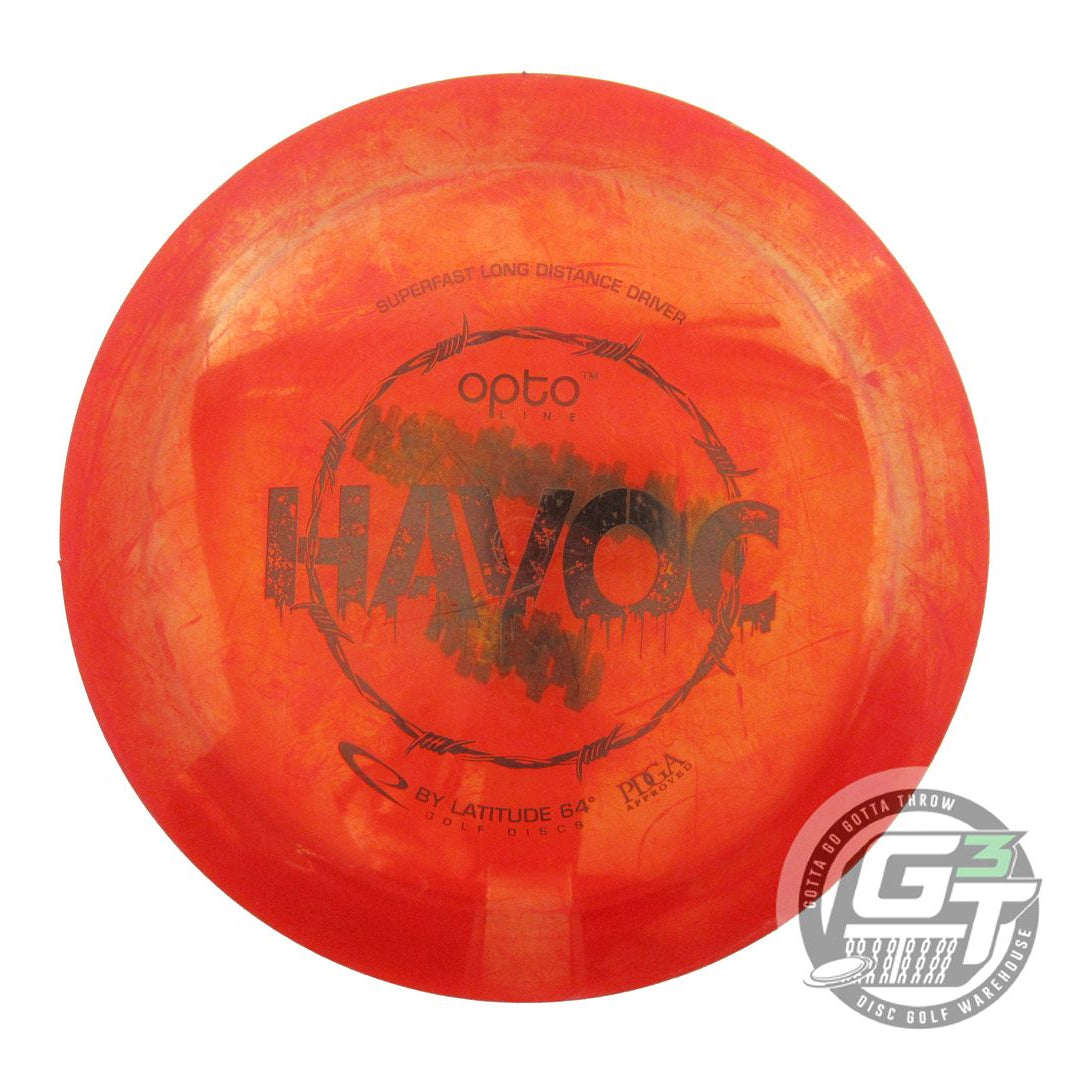 USED Latitude 64 Opto Havoc 175g Red Black Stamp PFN Distance Driver Golf Disc