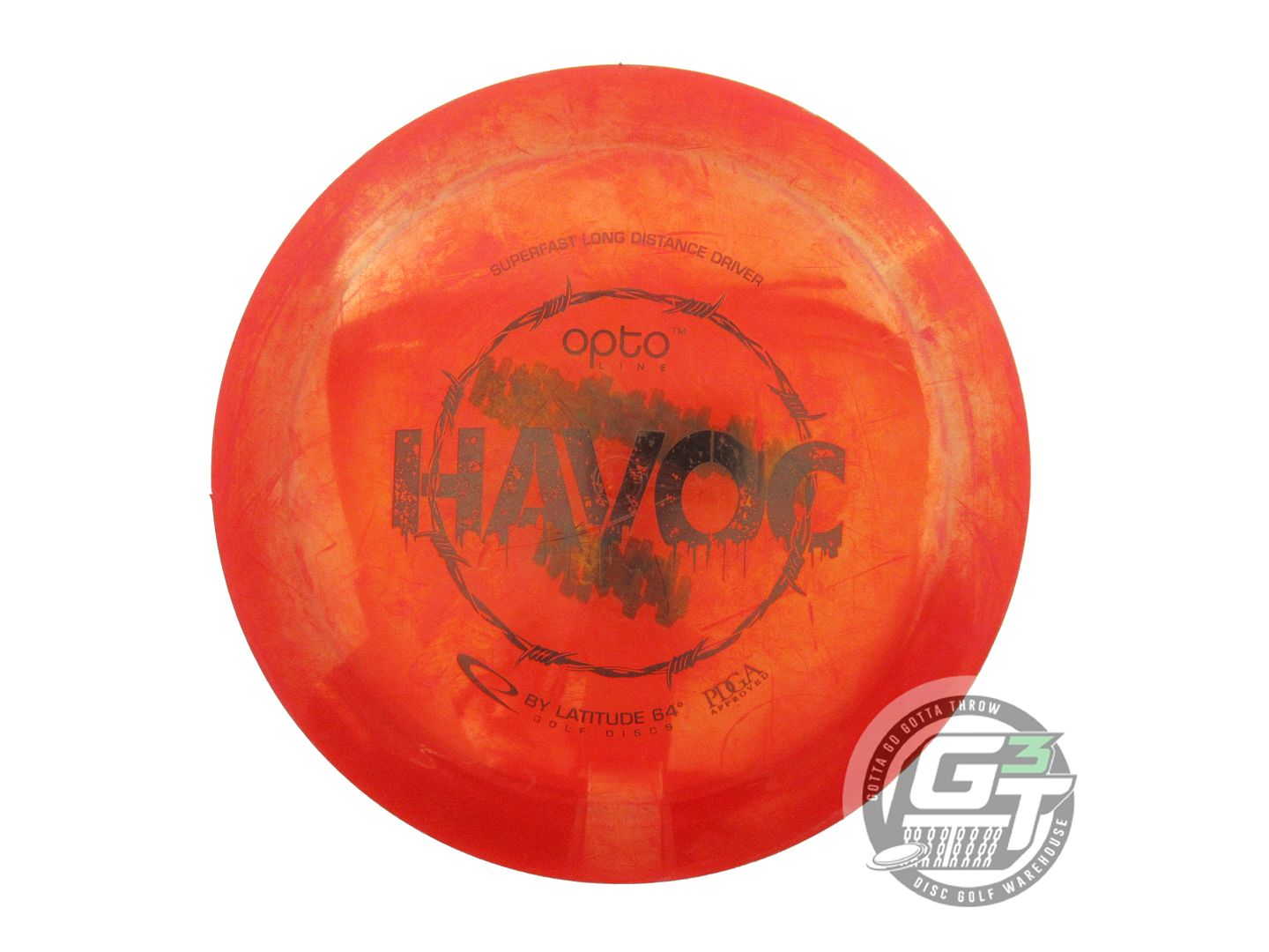 USED Latitude 64 Opto Havoc 175g Red Black Stamp PFN Distance Driver Golf Disc