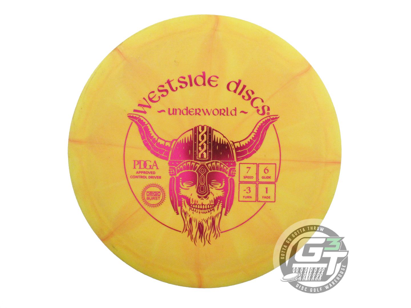 USED Westside Discs Origio Burst Underworld 173g Marigold Magenta Driver Disc