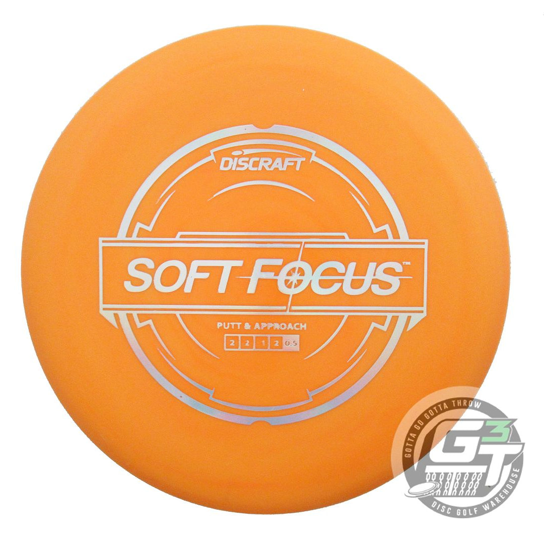 USED Discraft Putter Line Soft Focus 171g Orange Silver Holo Foil Putter Disc