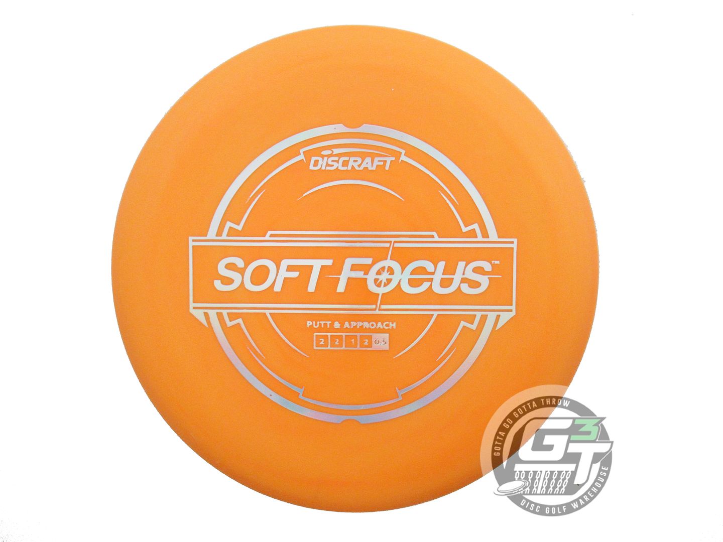 USED Discraft Putter Line Soft Focus 171g Orange Silver Holo Foil Putter Disc