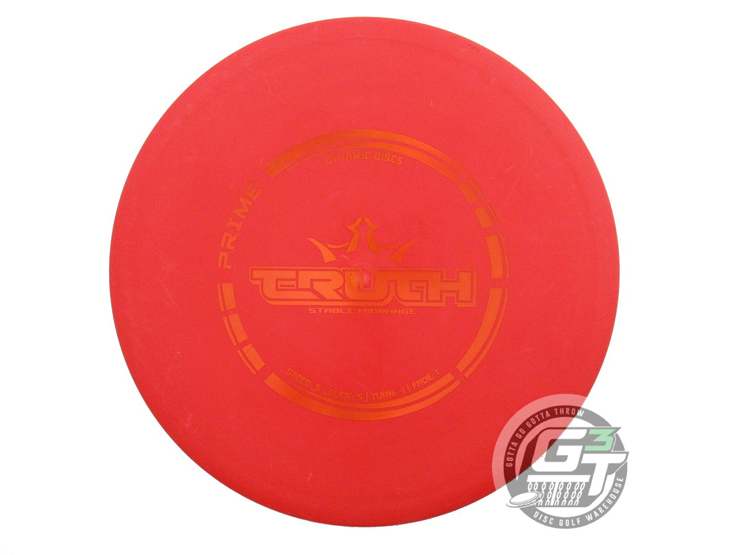 USED Dynamic Discs Prime Truth 169g Red Orange Foil Midrange Golf Disc